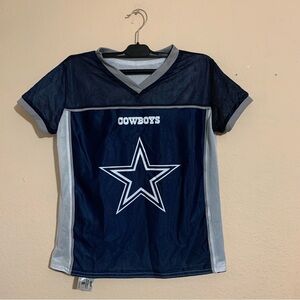 NFL Dallas Cowboys Reversible Flag Football Jersey Navy Blue/White Youth Medium